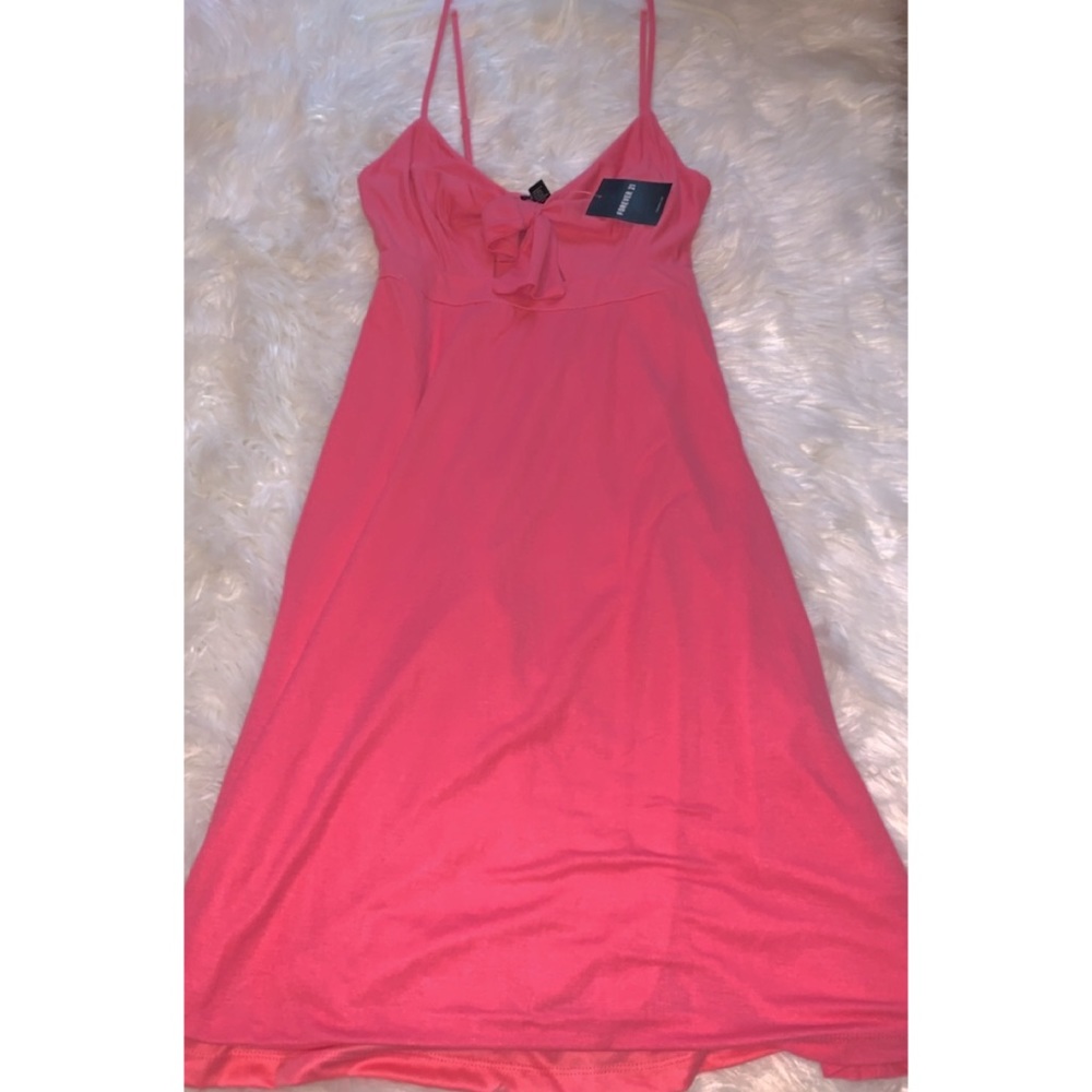 NWT-Forever 21 Bow-Tie Front Midi Dress